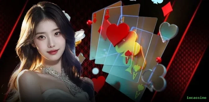 Imagem promocional do cassino online da 1xcassino mostrando jogos ao vivo